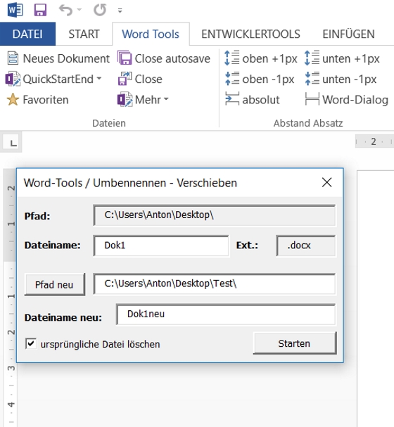 Umbennen / Verschieben